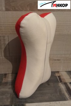 Наволочка для автомобильной ортопедической подушки  красный+белый 18*28cm, для сублимации
