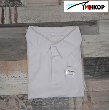 Рубашка-поло белая Comfort (эволюшн), 50%синтетика/ 50%хлопок р.44 (S), для сублимации