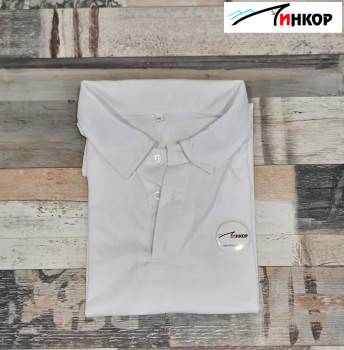 Рубашка-поло белая Comfort (эволюшн), 50%синтетика/ 50%хлопок р.48 (L), для сублимации