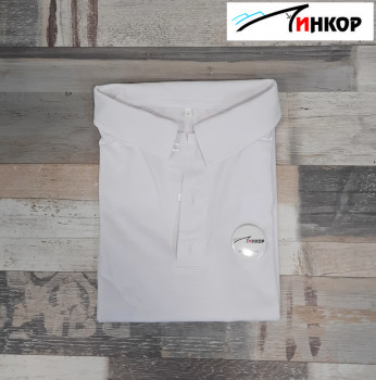 Рубашка-поло белая Comfort (эволюшн), 50%синтетика/ 50%хлопок р.50 (XL), для сублимации